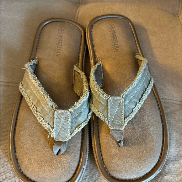 Magellan Outdoors Tan Flip-Flop Sandals - Picture 1 of 4
